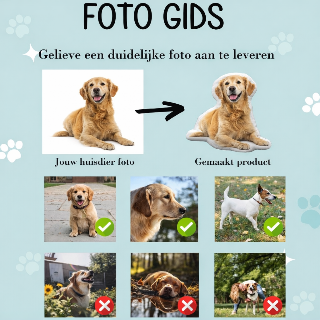 Gepersonaliseerd Huisdier Kussen met Foto